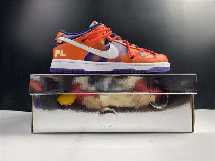 OF x Nike SB Dunk Low Orange Perple White  CT0856-801