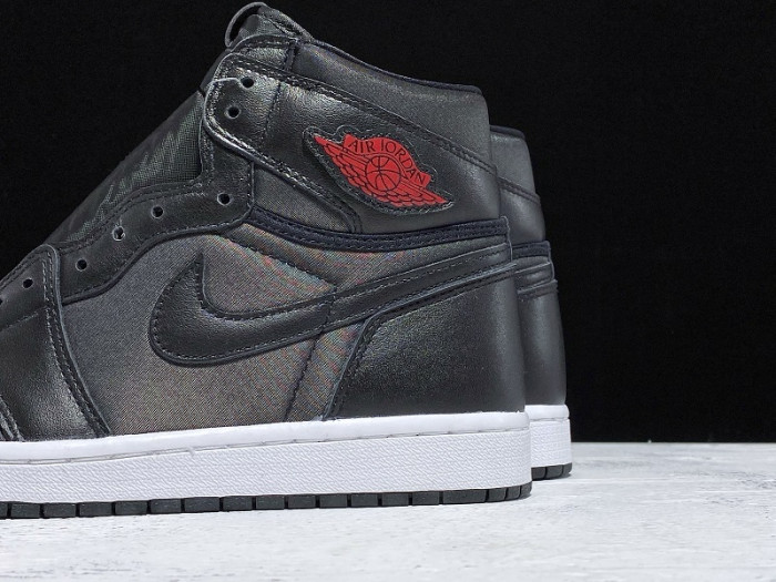 Air Jordan 1 Black Satin Gym Red 555088-060